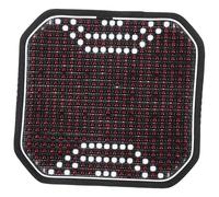 Hemobllo Cojín de Asiento para Coche con Cuentas de Madera Funda y Ventilada para Verano Masaje Relajante para Viajes Largos y Fácil de Limpiar Color Vino Rojo