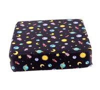Hemobllo Cojín Elevador Para Niños Para Silla De Comedor, Desmontable, Tejido De Algodón, Portátil, Seguro Para Bebés, Uso En Casa y Restaurante, Color Negro Estrellas, Ligero y Ajustable