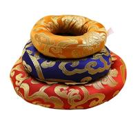 Hemobllo Cojines para Cuenco de Buda 3 Piezas Almohadillas de Tela para Cuenco Tibetano Bordado Soporte para Tamaños de Diámetro Accesorios para Prácticas y Regalos