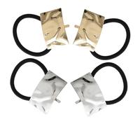 Hemobllo Coleteros de Metal Ideales para Trabajar y Comprar 4 Piezas Cuerda Elástica y Diseño Dorado Sujeción Firme sin Dañar el Pelo Cabello para Mujer