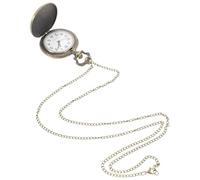 Hemobllo Colgante Reloj de Bolsillo Vintage de Bronce con Movimiento de Cuarzo, Cadena Decorativa y Diseño Steampunk Retro para Hombre y Mujer, Accesorio Elegante para Disfraz y Uso Diario