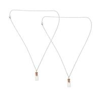 Hemobllo Collar Colgante de Semillas de Mostaza 2 Unidades Frasco de Vidrio Pequeño, Joyería Cristiana Inspiradora para Hombres y Mujeres, Recuerdo Religioso para Oración y Fe Diaria