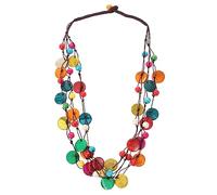Hemobllo Collar de con Colgante Redondo para Mujeres Joyería Vintage con Diseño Geométrico para y