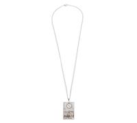 Hemobllo Collar de Suéter para Hombre Colgante de Tarot, Estilo Religioso Moderno, Acero Inoxidable Duradero, Diseño Exclusivo, Joyas Religiosas para Festivales y Fiestas
