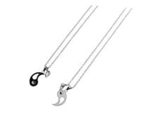 Hemobllo Collar de Tai Chi de Aleación Collares de Relación Yin Yang para Parejas Collar de Promesa para Ella Diseño para Ceremonias de Boda
