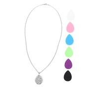 Hemobllo Collar Difusor de Aroma de Acero Inoxidable con Colgante Decorativo Forma de Lágrima Collar Aromaterapia para Esencia Ambientador Personal Regalo para Día Madre y San Valentín