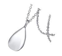Hemobllo Collar Difusor de Perfume con Colgante de Urna Joyería Aromaterapia para Mujeres Acero con Cadena para San Valentín y Ocasiones Especiales