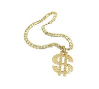 Hemobllo Collar Dorado para Perros con Colgante de Símbolo de Dólar, Cadena Ajustable de Metal, Cómodo para Uso Diario en Fiestas de Mascotas
