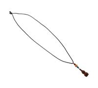 Hemobllo Collar Largo Bohemio Colgante de Calabaza de Sándalo Abierto Gargantilla Wulou Minimalista de Cuentas de Madera para Mujer y Hombre Accesorio Étnico Versátil para Uso Diario y