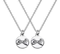 Hemobllo Collares de Amistad Colgante de Mano en Mano, Aleación Cómoda y Diseño Elegante, 2 Piezas para Obsequio Especial entre Amigas