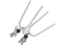 Hemobllo Collares Magnéticos para Parejas de Acero de Titanio Piedras Magnéticas y Diseño Delicado, Cómodos para Usar en Fiestas, Pack de 2 Piezas Color Plata