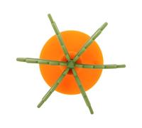 Hemobllo Comedero Lento para Mascotas De Silicona Diseño Anti-tirones para Perros y Gatos Color Verde Base Naranja Mediano para Entrenar Tu Mascota Comer Despacio