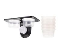 Hemobllo Comedero para Reptiles Ventosa Doble Depósito Compacto de Plástico Resistente para Alimentación y Bebida Contenedor Seguro para Gusanos Suministros para Terrarios Bebedero de