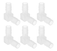 Hemobllo Conectores Paquete de 6 Piezas de Plástico para Manguera en Ángulo Recto 90°, Accesorios de Tubería Pp de Alta Resistencia para Alimentos y Farmacéutica