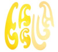 Hemobllo Conjunto de 6 Reglas de Costura Multifunción de Plástico Amarillo para Diseño de Ropa Medición Precisa y Curvas Versátiles para Dibujo y Patronaje