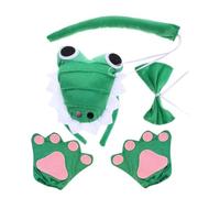Hemobllo Conjunto de Disfraces Cosplay de Cocodrilo para Diadema Pajarita y Guantes Accesorios para Halloween y Fiestas Temáticas