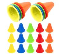Hemobllo Conos de Entrenamiento de Agilidad 30 Piezas Multicolor 8 Cm para Fútbol y Patinaje sobre Ruedas, Conos de Plástico Resistentes para Ejercicios Deportivos al Aire Libre