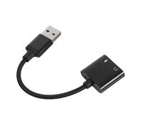 Hemobllo Convertidor De Tarjetas De Sonido USB Externa Adaptador De Audio para Auriculares y Micrófono para Pc y Portátil Conector Divisor De Audio