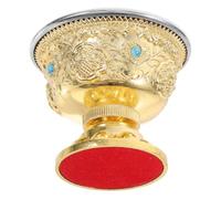 Hemobllo Copa Dorada de Aleación de Cobre para Rituales Espirituales y Templo, Taza de Agua Sagrada para Buda que Promueve Hábitos Saludables de Bebida