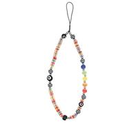 Hemobllo Cordón para Colgar el Teléfono Cuentas de Acrílico y Esmalte de Colores, Diseño Bohemio Amuleto de Ojo, Correa Antipérdida para Uso en Exteriores Casa Color Color Aleatorio