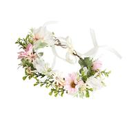 Hemobllo Corona De Flores y Diadema De Novia Margaritas De Seda, Una Pieza Única Para Boda, Tamaño Estándar, Diseño Ligero, Para Novias y Damas De Honor, Adecuado Para Ceremonia y Fiesta