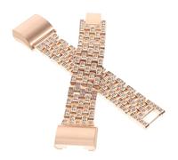 Hemobllo Correa De Metal Ajustable Para Charge Pulsera De Acero Inoxidable Cristales Diseño Elegante Rosa Dorado Para Hombres y Mujeres