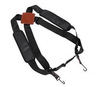 Hemobllo Correa para Instrumento de Batería Africana de Poliéster y Cuero, Correa de Hombro Ajustable para Adultos, Instalación Rápida, Color Negro y Marrón, Adecuado para Djembés