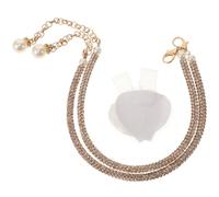 Hemobllo Correas Antideslizantes para Tacones Altos Perlas y Gemas de Imitación, Pulsera Bohemia para Tobillo Mujer, Joyas para Zapatos de Tacón, Diseño Elegante y Ajustable para Uso