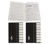 Hemobllo Cuaderno de Notación Musical y Páginas Desprendibles Portátil de 3 Piezas Papel Reutilizable para Práctica de Partituras al Aire Libre