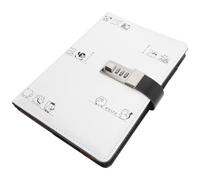 Hemobllo Cuaderno Diario con Cerradura y Contraseña, Bloc de Notas de Pu Blanco Tamaño Mediano, Libro de Contraseñas para Niñas, Diario con Bloqueo para Escritura Creativa y Uso Escolar