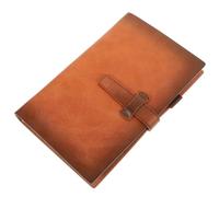 Hemobllo Cuaderno Vintage de Notas Portátil, Libreta de Notas de Viaje, Marrón, Cuero y Papel-metal, Tapa y Esquinas Redondeadas, para Escritura Creativa y Listas de Ideas