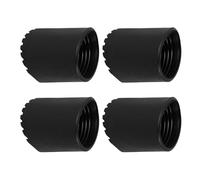 Hemobllo Cubiertas de Goma para Pies de Escalera Redondas, Juego de 4, Función Protectora contra Daños en Suelos Rugosos como Grava y Concreto, para Escaleras Plegables