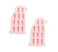 Hemobllo Cubiteras de Silicona Forma de para Hielo y Chocolate Moldes para Repostería y Bebidas Color Rosa Perfectos para Camping y Picnics