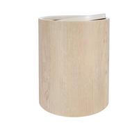 Hemobllo Cubo de Basura Grande con Tapa Abatible Papelera de Plástico con Textura de Veta de Madera Color Original Diseño Retro para Oficina Hotel y Hogar Ahorro de Espacio y Uso