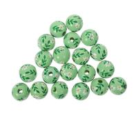 Hemobllo Cuentas 30 Forma de Flor Redondas de Madera Superficie Lisa sin Rebabas, Paquete de 30 Piezas para Manualidades Diy Adecuado para Pulseras y Guirnaldas