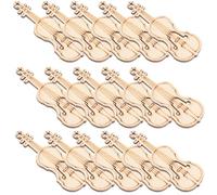 Hemobllo de Colgantes de Madera sin Terminar en Forma de Violín 50 Piezas Ligeros y Fáciles de Llevar y Regalos Especiales Ideales para Manualidades