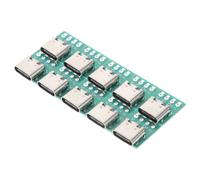 Hemobllo de Placa Convertidora USB C 3.1 Conector Hembra 10 Piezas Material PCB y Aleación de Zinc, Fácil Instalación para Transmisión de Datos Rápida