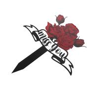 Hemobllo Decoración De Lápidas Metálicas para Cementerios Marcador Conmemorativo para Tumbas De Mascotas y De Recuerdo para Jardín para Jardín o Cementerio