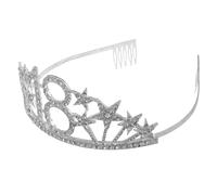 Hemobllo Diadema con Adorno de Cumpleaños para Niñas Hecha de Metal con Gemas de Imitación Adorno Versátil para Fiesta y Tarta de Cumpleaños