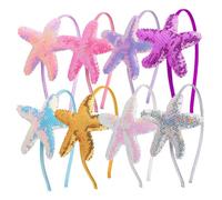 Hemobllo Diadema de Estrella de Mar Accesorios Pelo de Plástico para Niña Pequeña, 8 Piezas Color Aleatorio Fácil de Poner para Decoración Diaria y Actuaciones Escenario