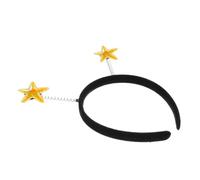 Hemobllo Diadema de Estrella para Fiesta, Diadema Divertida de Tela, Accesorio Cabello Femenino, Niña y Mujer, Tocado Color Amarillo para Cumpleaños, Diseño Creativo Estrellas Pequeñas