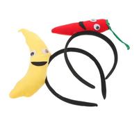 Hemobllo Diadema de Frutas Artificiales 4 Piezas Plátano y Accesorios Cabello de Fiesta y Cuidado Facial Banda Suave para Niñas en Festivales y Disfraces