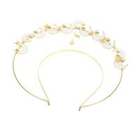 Hemobllo Diadema de Luna para Mujeres con Decoración de Estrellas Accesorio Elegante para Bodas Fiestas y Prom Tocado Ligero y Cómodo para Diversas Peinados