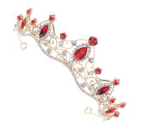 Hemobllo Diadema De Novia Barroca Gemas De Agua Tocado Para Fiesta De Boda Decoración De Cabello Para Niñas y Novias