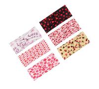 Hemobllo Diadema Deportiva Elástica 6 Piezas Estampado de Corazones y Labios para Mujer Banda Cabello Cómoda y Transpirable Adecuado para Fitness Yoga y Running