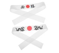 Hemobllo Diadema Japonesa de Chef y Karate Ninja, Accesorios de Sushi para Cocina y Artes Marciales, Poliéster Transpirable, Pack 2 Unidades, Unisex, Uso Gastronómico y Deportivo