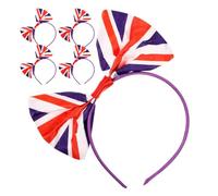 Hemobllo Diadema Lazo Bandera Británica 5 Unidades Tamaño Estándar Accesorio Patriótico para Fans de Fútbol y Festivales de Celebración