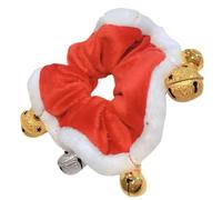 Hemobllo Diadema Navideña Roja Campana, Banda Elástica Cabello de Forro Polar Coral, Lazo Pelo y Elástico, Accesorio Decorativo para Fiestas y Uso Diario