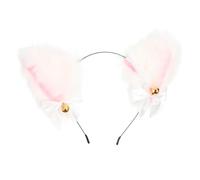 Hemobllo Diadema Orejas de Gato Cosplay con Campana Dorada Accesorios para Fiesta y Disfraz Suave para Niñas y Adultos