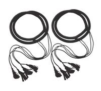 Hemobllo Diadema Pañuelo Árabe para Hombre con Borlas Negro 56 Cm, Accesorio Tradicional para Disfraz y Fiesta Temática Árabe, Turbante Shemagh Cómodo y Resistente, Pack 2 Unidades